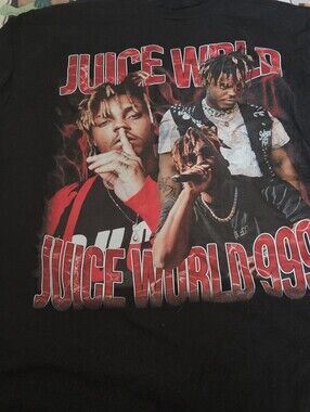 Juice WRLD Kids Short Sleeve Graphic Tee - Black with Red Print